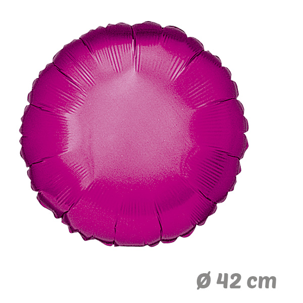 Globos Redondo Fucsia de Helio 42 cm