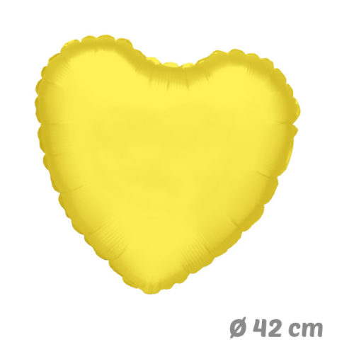 Globos Corazon Amarillo de Helio 42 cm
