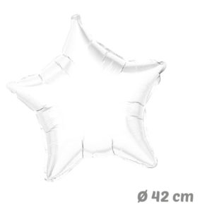 Globos Estrella Blanca de Helio 42 cm