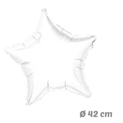 Globos Estrella Blanca de Helio 42 cm
