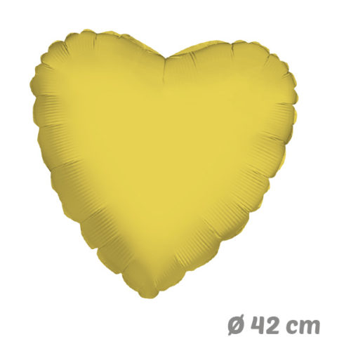 Globos Corazon Dorado de Helio 42 cm