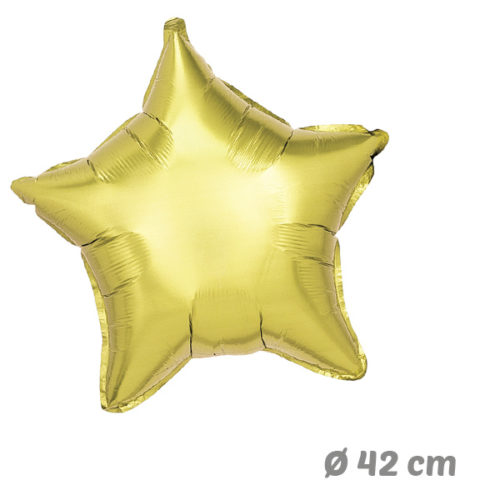 Globos Estrella Dorado de Helio 42 cm