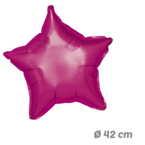 Globos Estrella Fucsia de Helio 42 cm