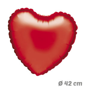 Globos Corazon Rojo de Helio 42 cm