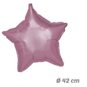Globos Estrella Rosa Claro de Helio 42 cm