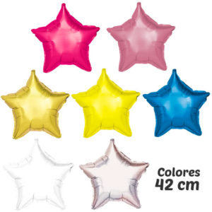 colores globos de helio estrella