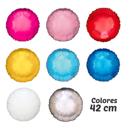 Colores globos de helio REDONDOS 42 CM