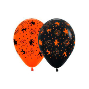 Helio para globos Halloween: Bombona Grande + 50 globos