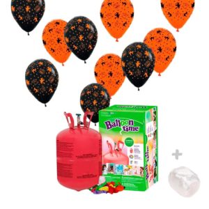 Helio para globos Halloween: Bombona Pequeña + 30 globos
