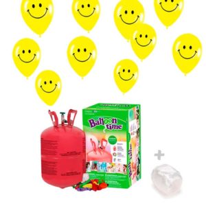 Bombona Helio pequeño con Globos 30 globos Smiley