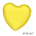 Globos Corazon Amarillo de Helio 76 cm