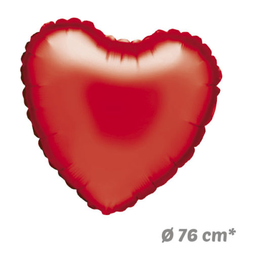 Globos Corazon Rojo de Helio 76 cm